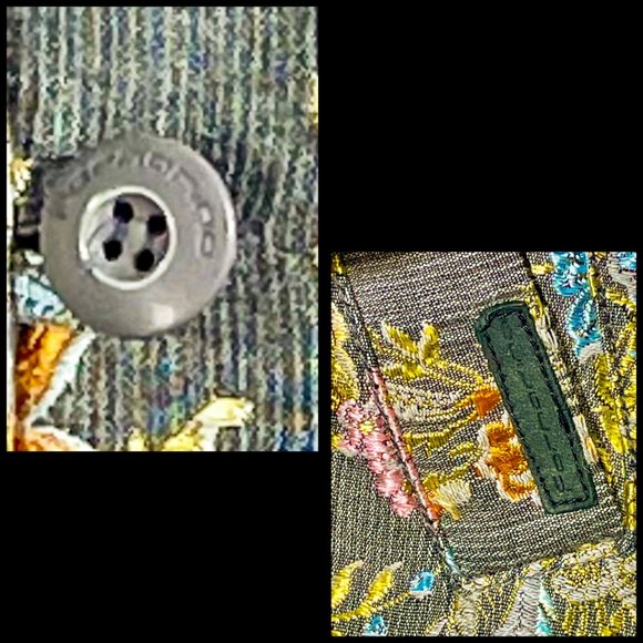 ⭐️HP⭐️FORNARINA▪️Sherpa Lined Faux Fur Hooded Floral Embroidered Jacket Coat - Picture 9 of 10